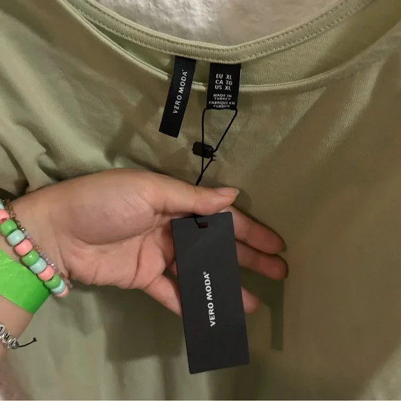 Vero Moda New Green Bodysuit with Ruffles - Picture 3 of 4